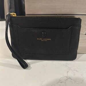 Marc Jacobs Black Leather Wristlet